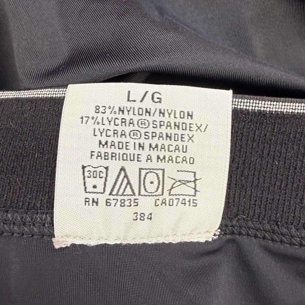 Nautica Competition Leggings Mens Large Black Max Impact Underwear Performance